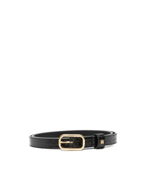 AMIRI crocodile-embossed buckle belt