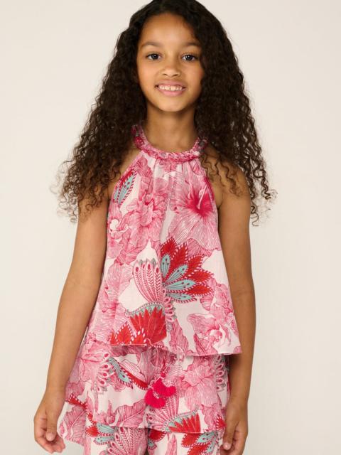 Poupette St Barth Top Cleo for girls - Pink Padang