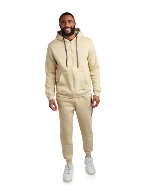 SPYDER Men's Fleece Full Zip Jogger Set - Cloud