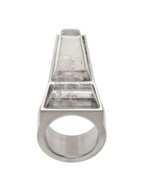 Silver Crystal Trunk Ring