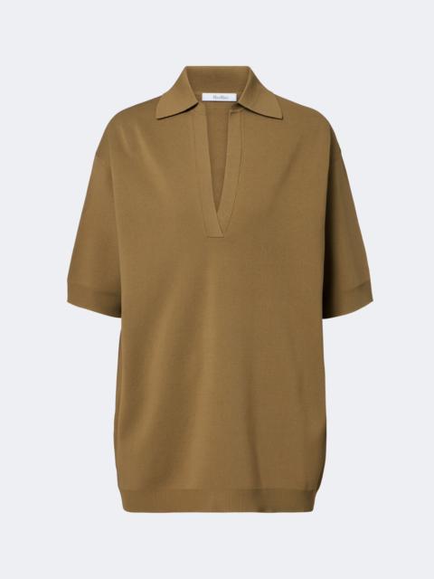 Max Mara Oversized knitted polo shirt