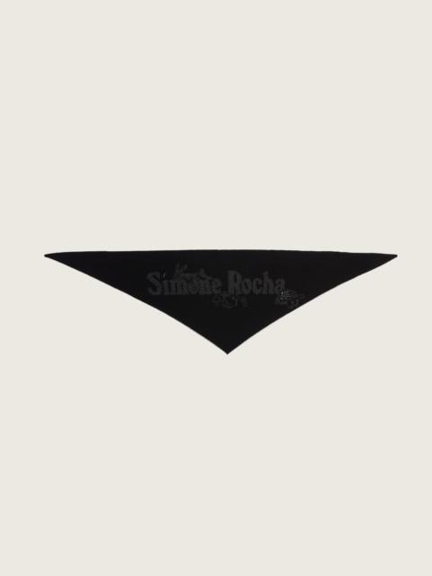 Simone Rocha Beaded Graphic Logo Knit Neckerchief