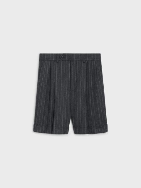 CELINE SKATE SHORTS IN STRIPED FLANNEL