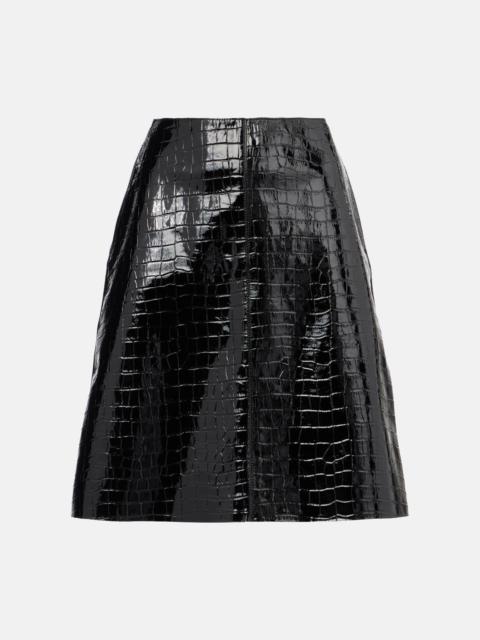 TOTEME Croc-effect leather miniskirt
