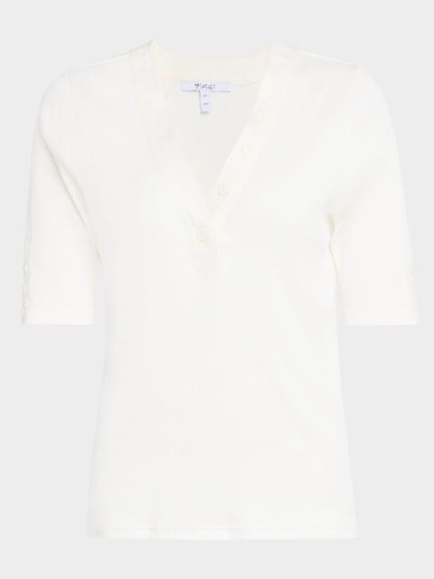 DEREK LAM 10 CROSBY Adrian V-Neck Tee