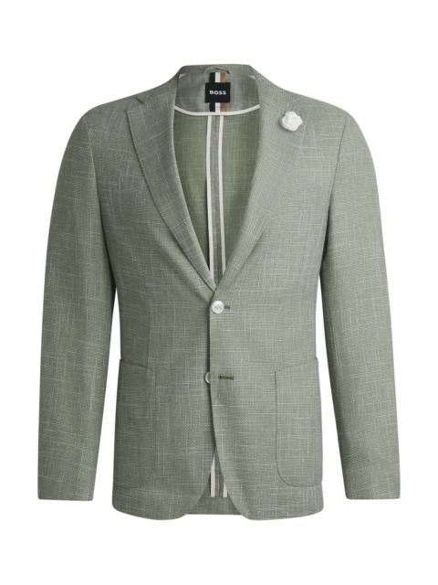 BOSS SLIM-FIT BLAZER IN MICRO-PATTERNED FABRIC