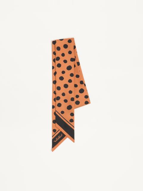 Valentino DALMATIAN POLKA DOT SILK BANDEAU SCARF