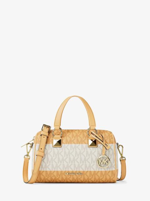 MICHAEL KORS Grayson Small Striped Signature Logo Duffel Crossbody Bag
