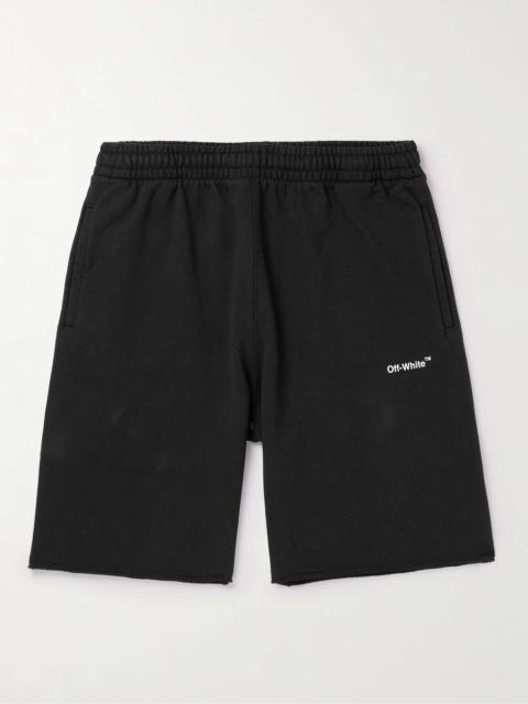 Off-White Straight-Leg Logo-Print Cotton-Jersey Shorts