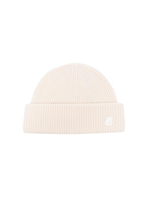 K-WAY logo-patch wool beanie