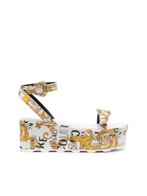 VERSACE JEANS COUTURE baroque pattern-print 70mm sandals