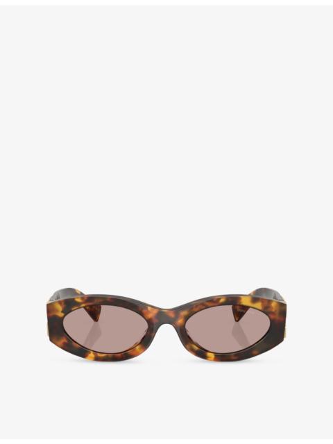 Miu Miu 11WS Oval-Shape Acetate Sunglasses