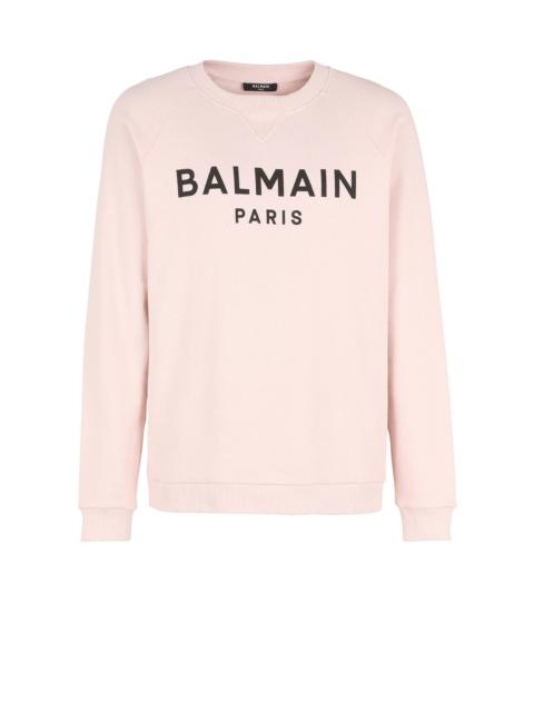 Balmain Eco-designed cotton sweatshirt with Balmain Paris logo print