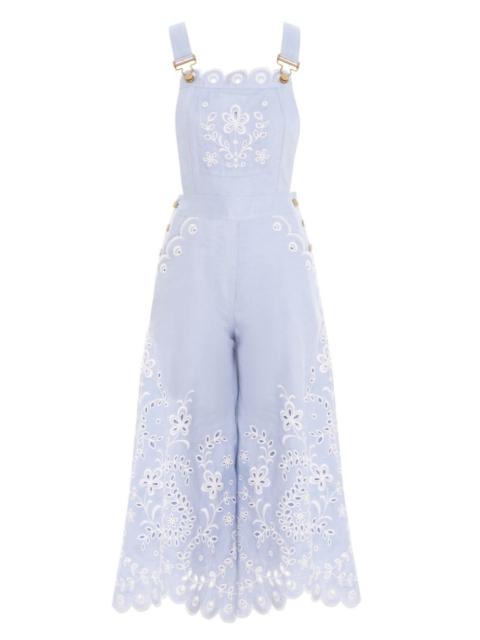 Zimmermann CLOVER EMBROIDERED OVERALL
