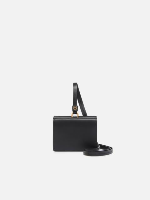 PINKO COMPACT LEATHER WALLET WITH WRISTLET