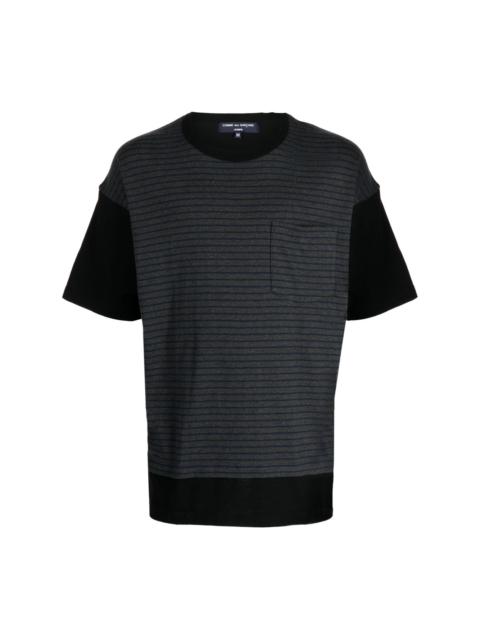 Comme des Garçons Homme striped panelled T-shirt