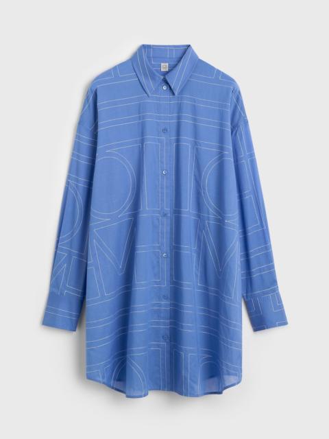TOTEME Long summer shirt cobalt