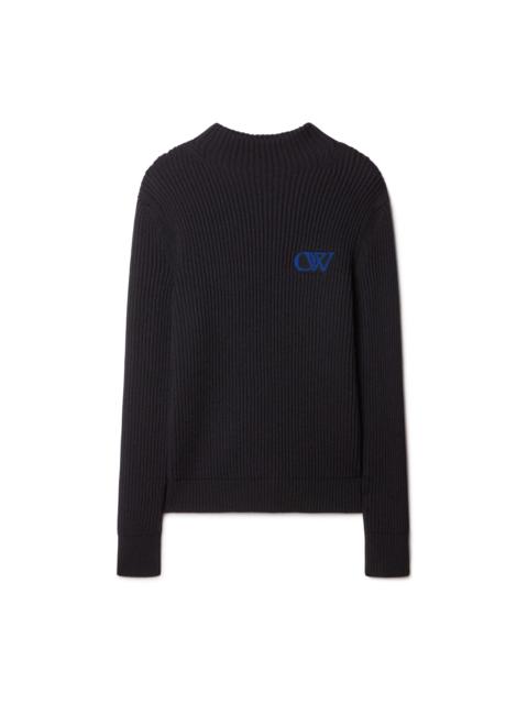 Off-White Ow Rib Knit Turtleneck Sierra Leone Sier