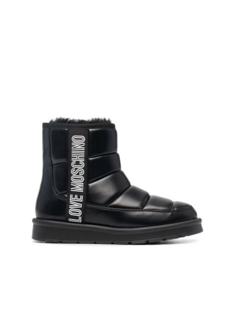 Moschino logo-print chunky boots