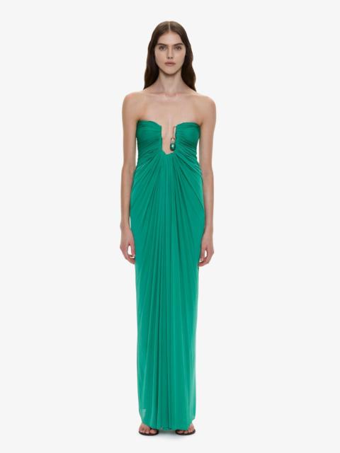 CHRISTOPHER ESBER Helix Crystal Strapless Gown