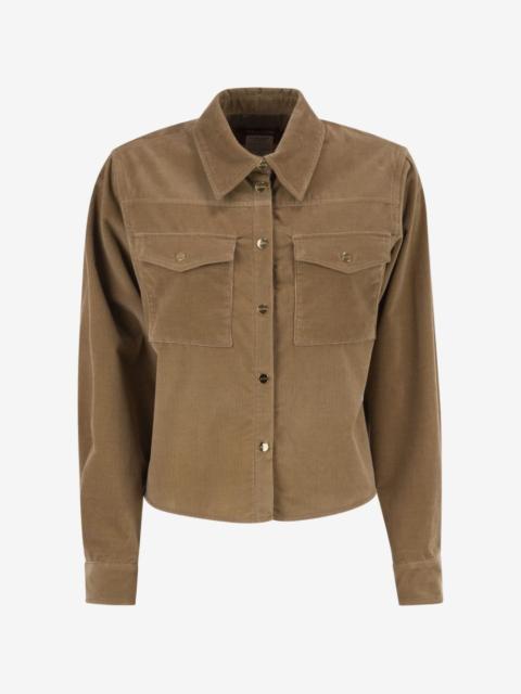 Max Mara corduroy chest-pocket jacket