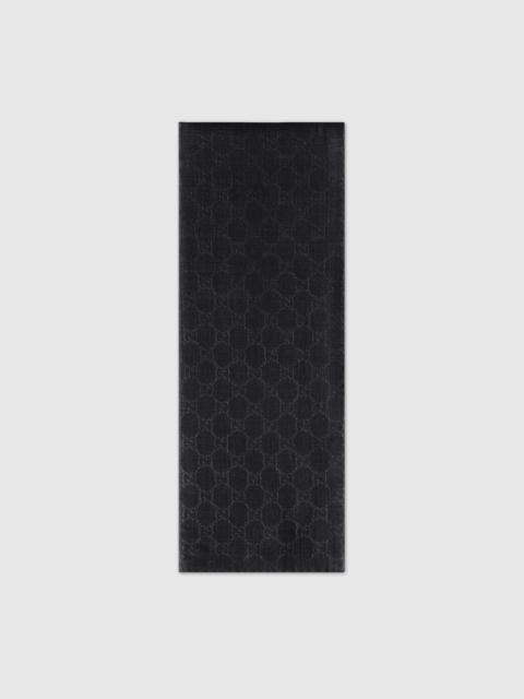 GUCCI GG wool and silk jacquard stole
