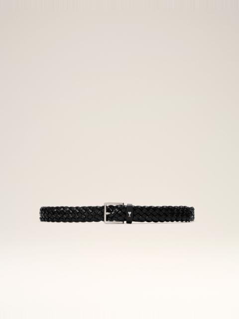 AMI Paris BLACK BRAIDED PARIS PARIS COW LEATHER BELT 30MM