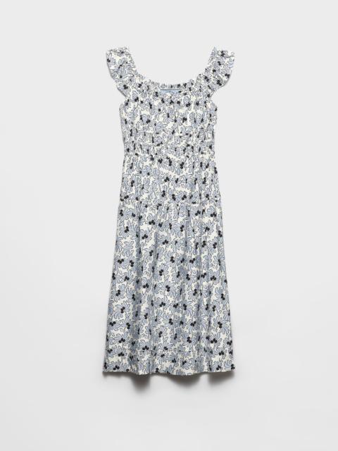 Prada Floral print pongé dress