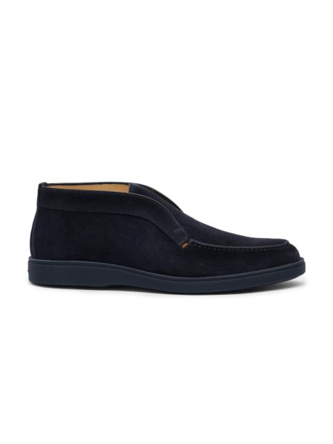 Santoni Men’s blue suede desert boot