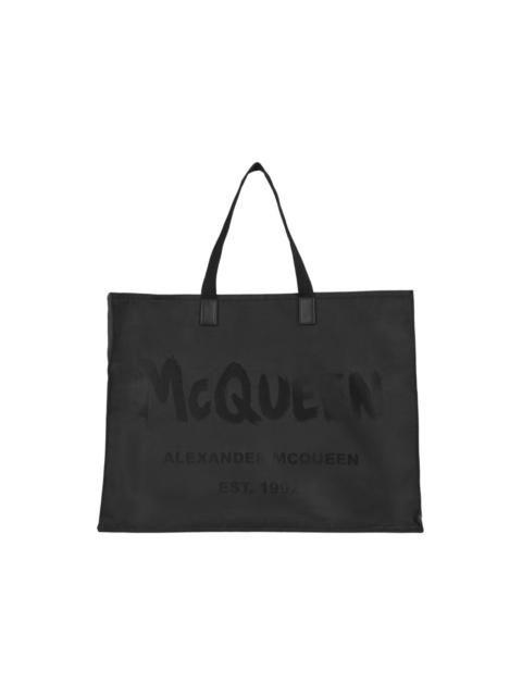 Alexander McQueen Alexander McQueen Graffiti Logo Tote Black Black