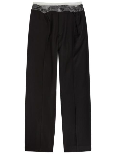 Maison Margiela Maison Margiela Tape-effect Straight-leg Wool Trousers