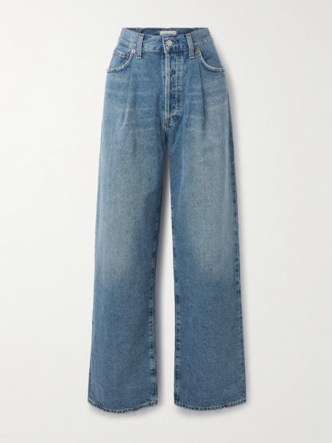 AGOLDE Franka Pleated High-rise Wide-leg Jeans