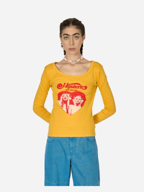 Hysteric Heart Longsleeve T-Shirt Yellow