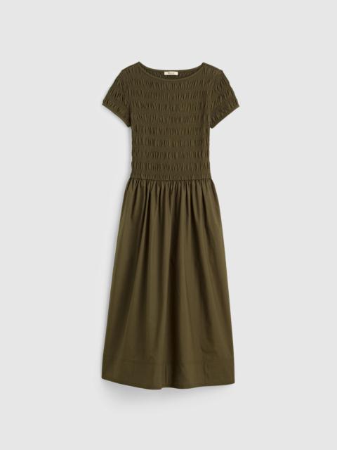 Madewell Smocked Boatneck Midi Dress