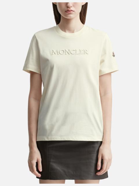 Moncler EMBROIDERED TONAL LOGO COTTON T-SHIRT