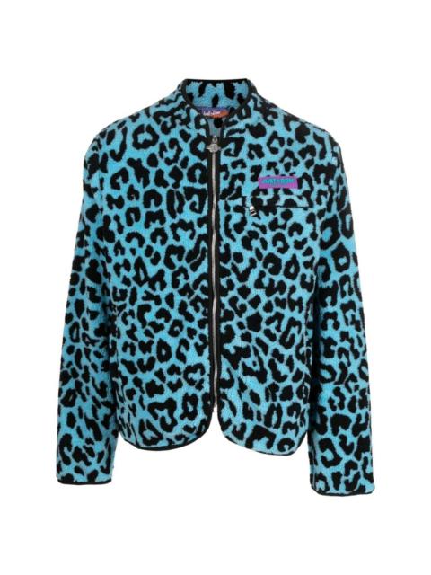 leopard-print fleece jacket