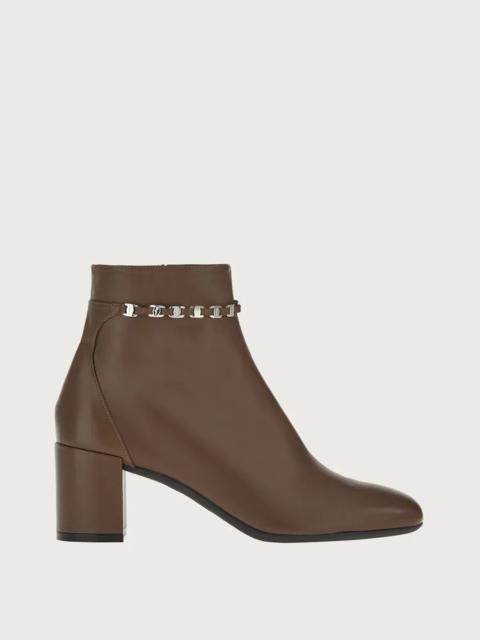 FERRAGAMO VARA CHAIN ANKLE BOOT