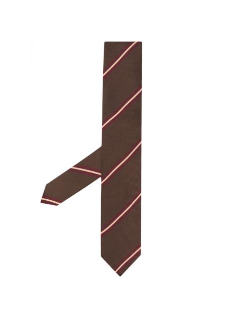 LARDINI striped silk tie