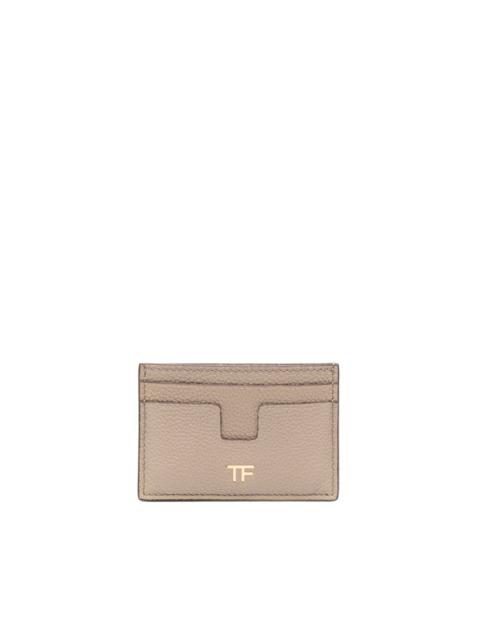 TF-plaque leather cardholder