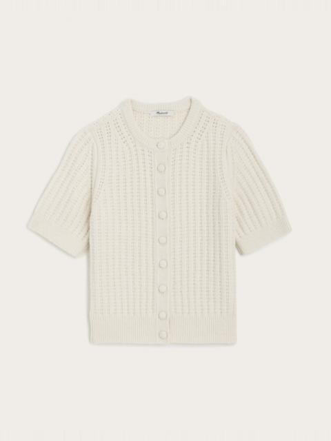 Madewell Textured-Stitch Cardigan in Cozy Cotton