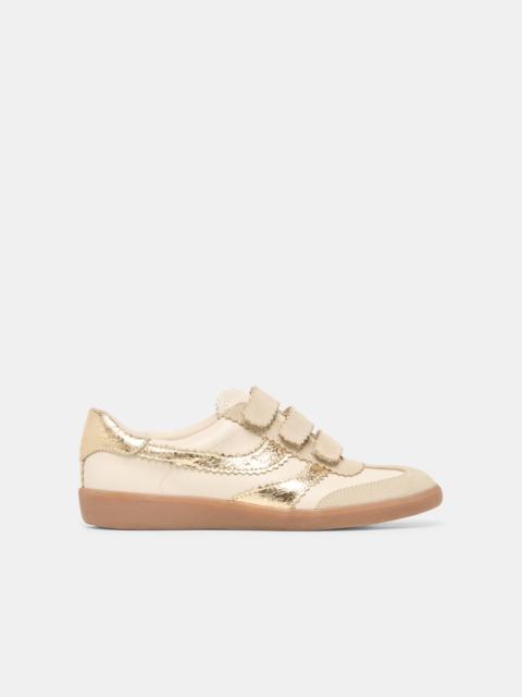 dolce vita MERIT VELCRO SNEAKERS WHITE GOLD LEATHER