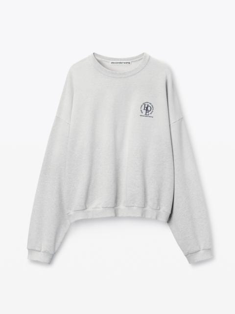 Alexander Wang Unisex Logo Oversized Cotton Terry Sweatshirt