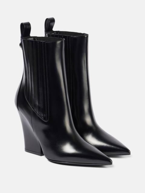 Valentino VLogo Lockette leather ankle boots