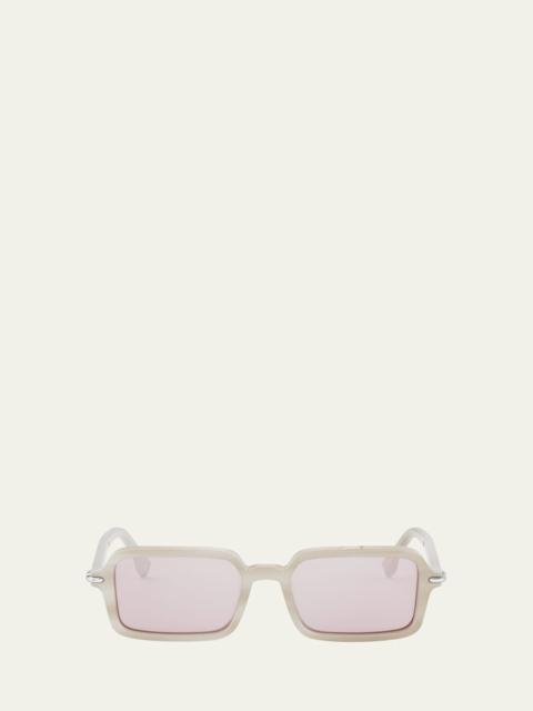FENDI Selleria Acetate Rectangular Sunglasses