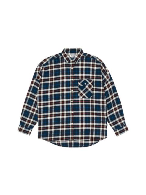 PALACE Palace Flannel Drop Shoulder Shirt Navy
