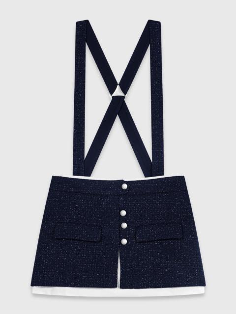 maje Contrast tweed shorts
