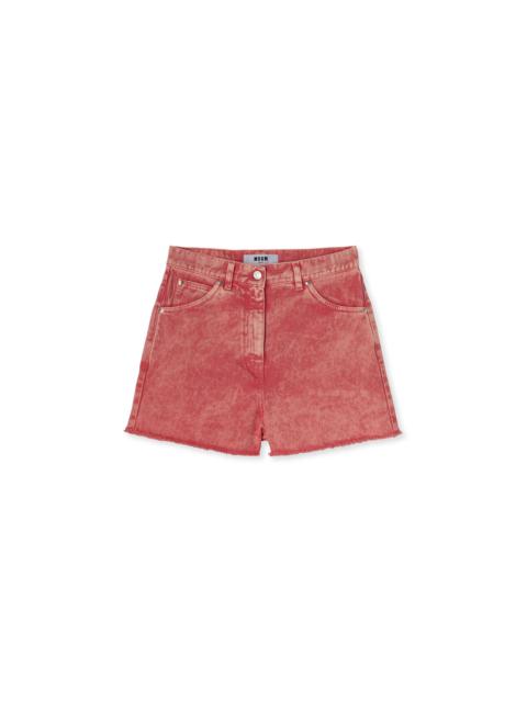 MSGM Bull shorts with "marble" effect
