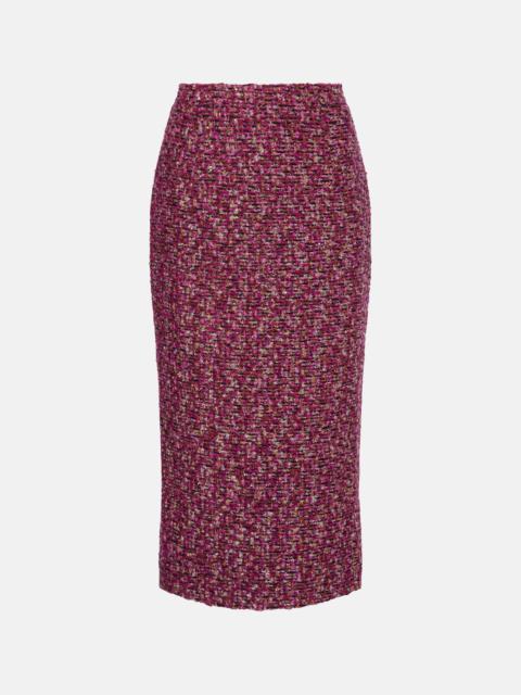Alessandra Rich Sequined tweed midi skirt