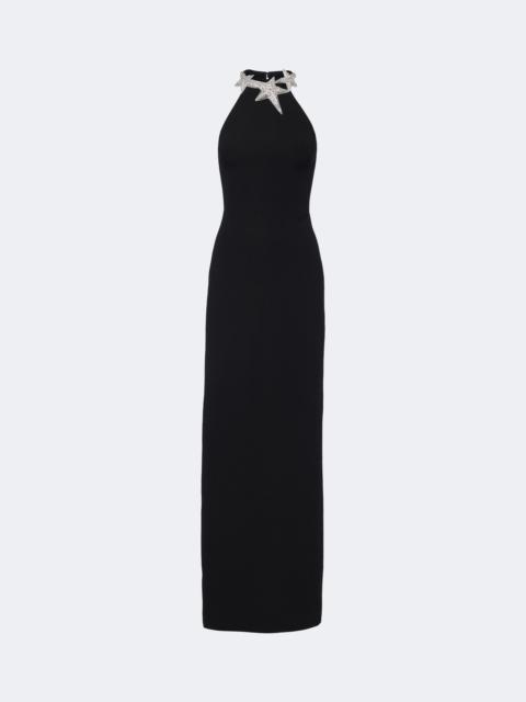 David Koma Embellished halterneck cady gown