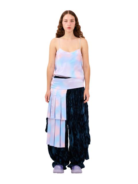 Collina Strada PERIWINKLE PLAID MEOW TOP